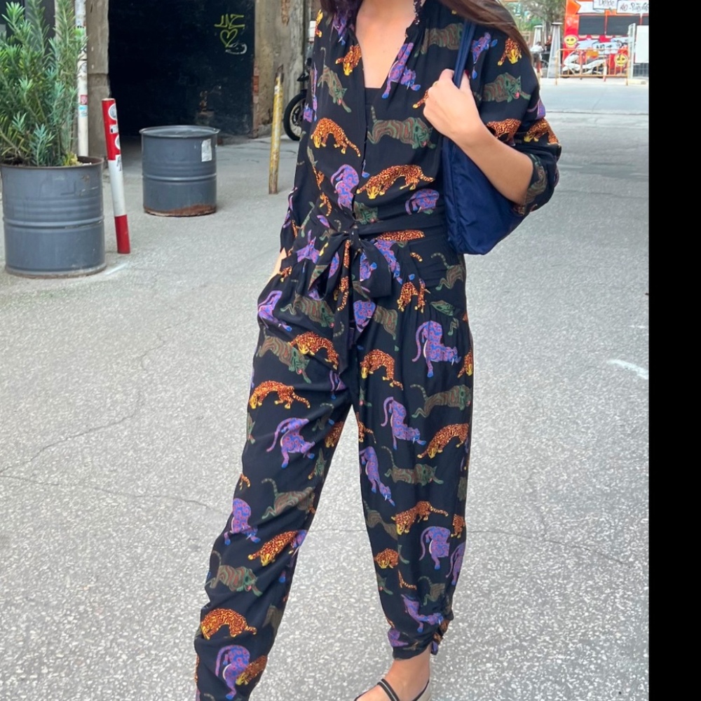 Stella McCartney cat print jumpsuit